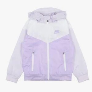 Nike Light Purple and White Hooded Jacket
